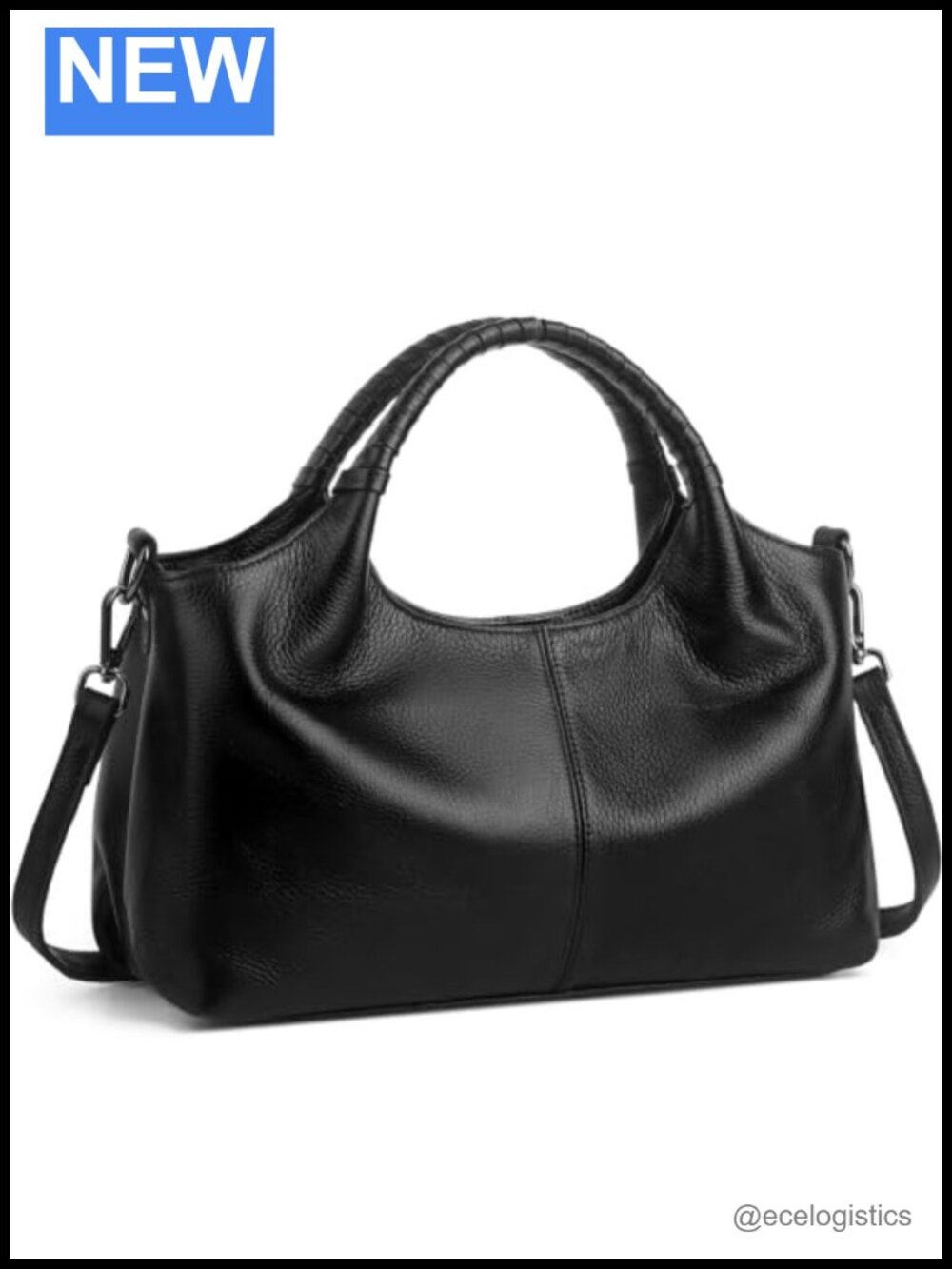 Genuine Leather Hobo Bag Top Handle Shoulder Satchel with Detachable Strap,